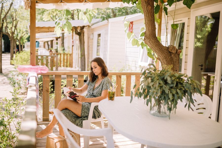 Camping Caballo de Mar Mobil Home Evasion para 6 personas foto terraza