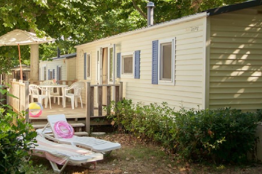 1Camping Senia Riu Exterior Mobil Home en la naturaleza