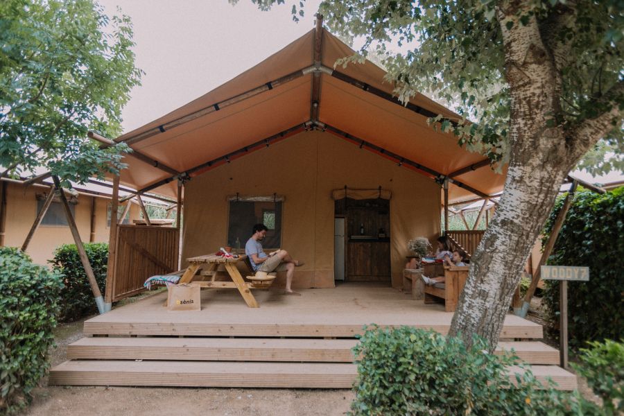 1 -Camping Senia Riu Exterior Glamping Woody tienda de lujo