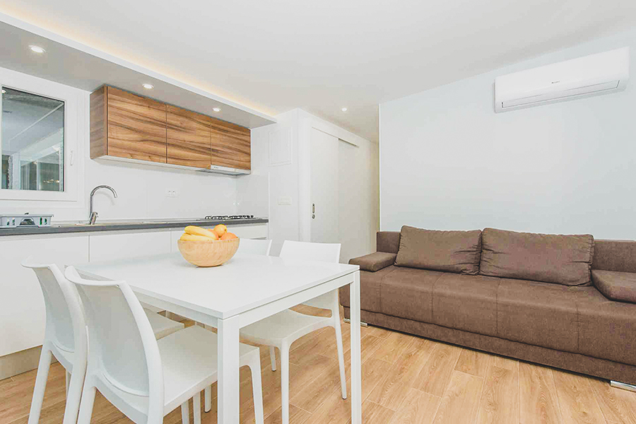 Mobilheim Vista, Meerblick. Wohnküche