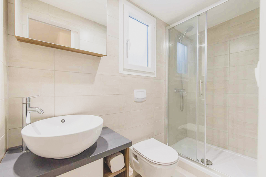 Mobilheim Vista, Meerblick. Badezimmer