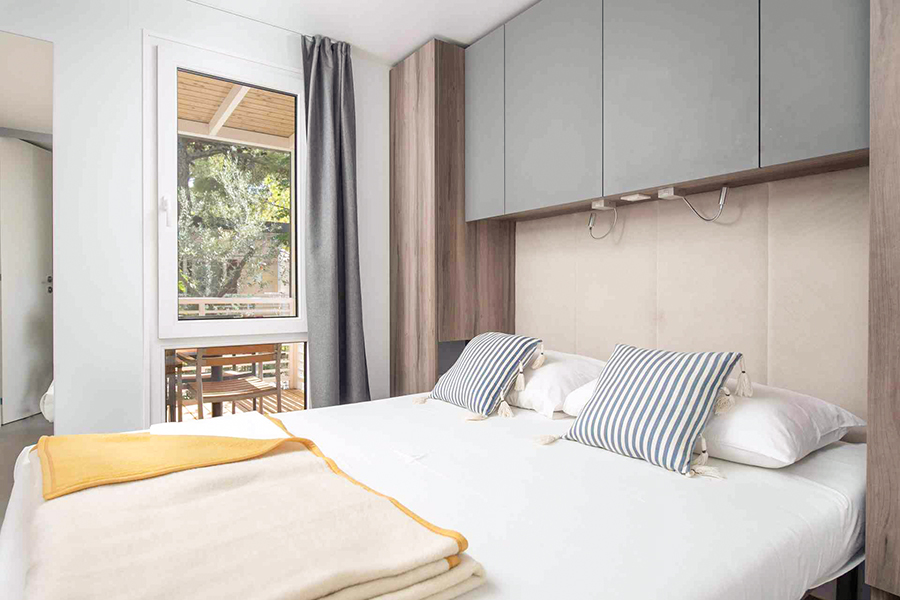 Mobilheim Vista, erste Reihe. Doppelzimmer