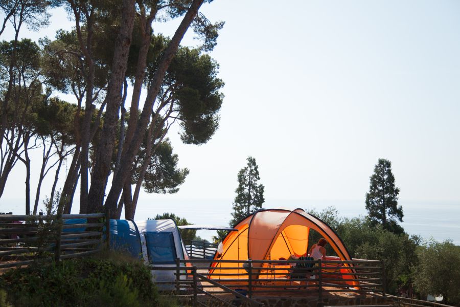Camping Canyelles Lloret de Mar Standard Pitch and camping with sea views