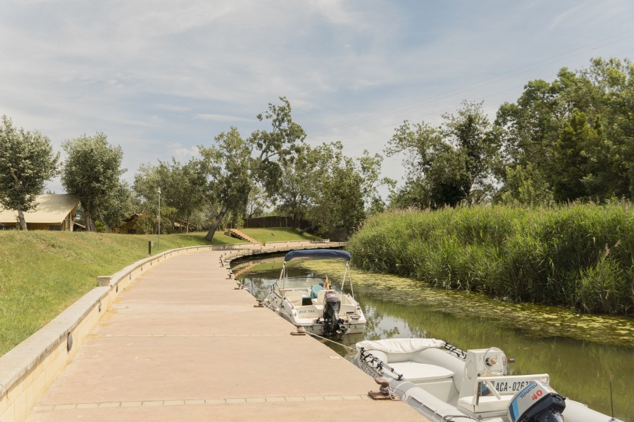 camping senia riu acceso al rio kayak embarcadero