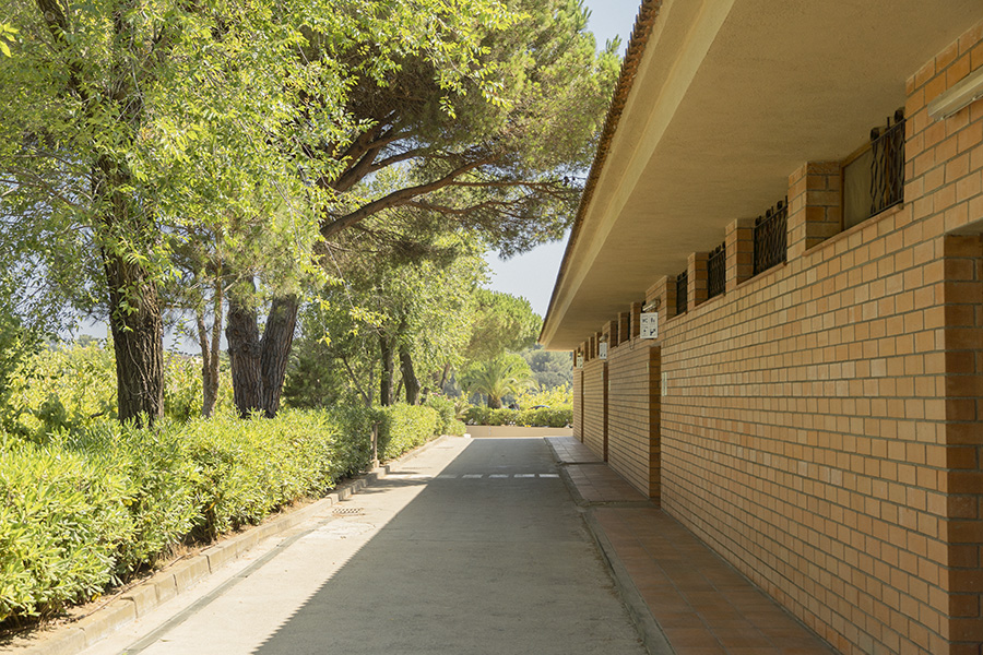 Sanitärgebäude des Campingplatzes